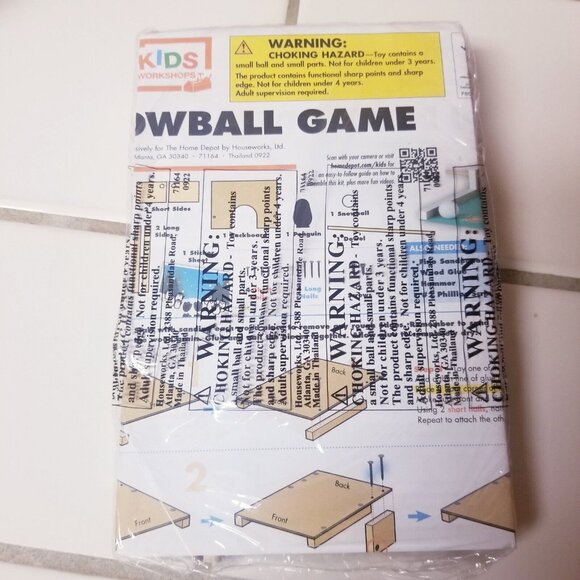 Home Depot Kid's Workshop Kit Penguin Snowball Game with PIn, Certificate, Ball - Picture 2 of 3
